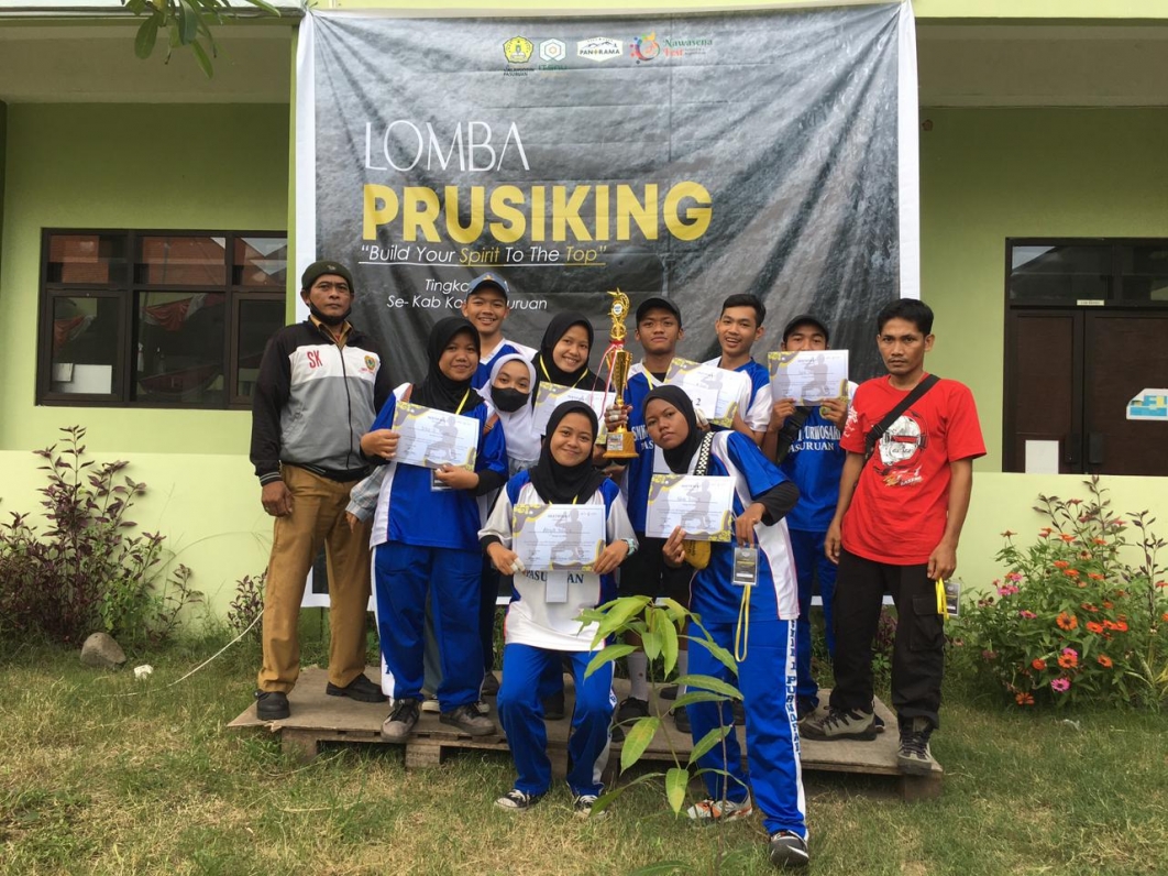 Gambar dari Juara 2 lomba Prusiking ekstrakurikuler Pecinta Alam tingkat Kabupaten Pasuruan